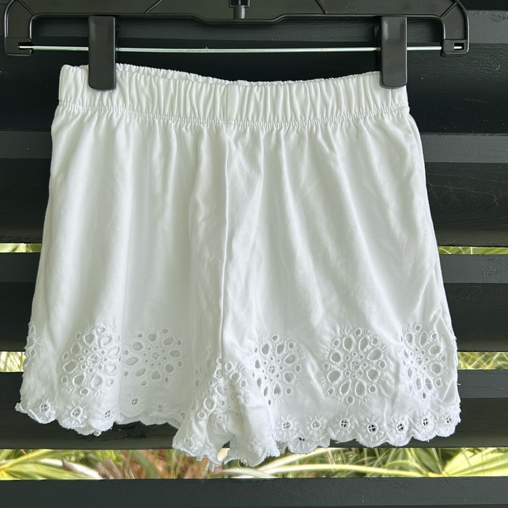 Zara Eyelet Trimmed Shorts